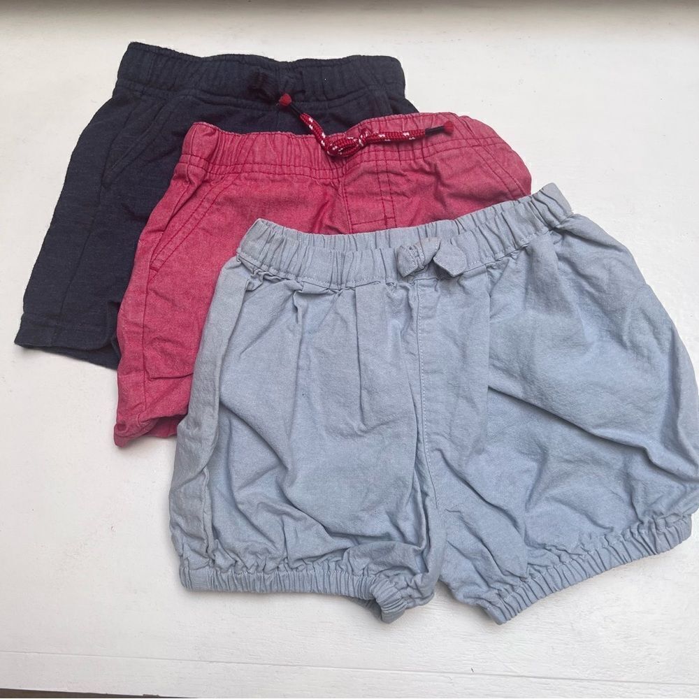 Cat & Jack / Uniqlo Set of 3 Cotton Shorts for Toddler Girls 18M EUC